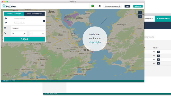Sistema corporativo PetDriver Sistema corporativo PetDriver